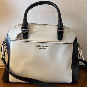 Kate Spade Black and Cream Satchel